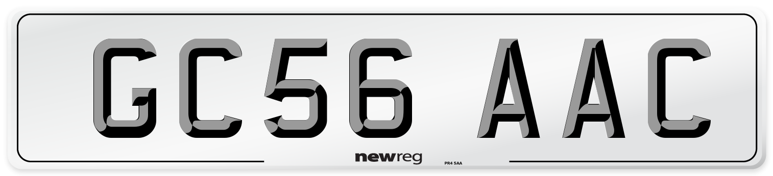 GC56 AAC Number Plate from New Reg